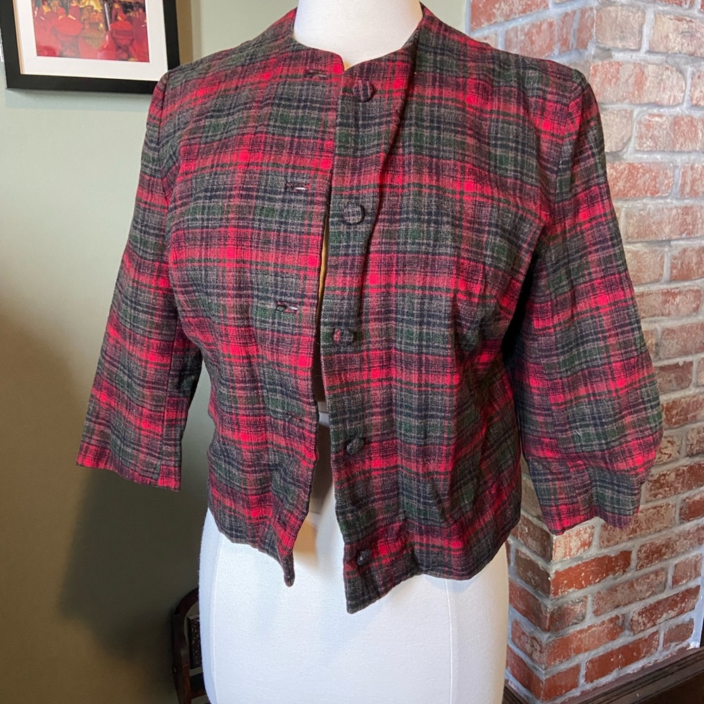 Pendleton Women's Jacket - Red, grey and green